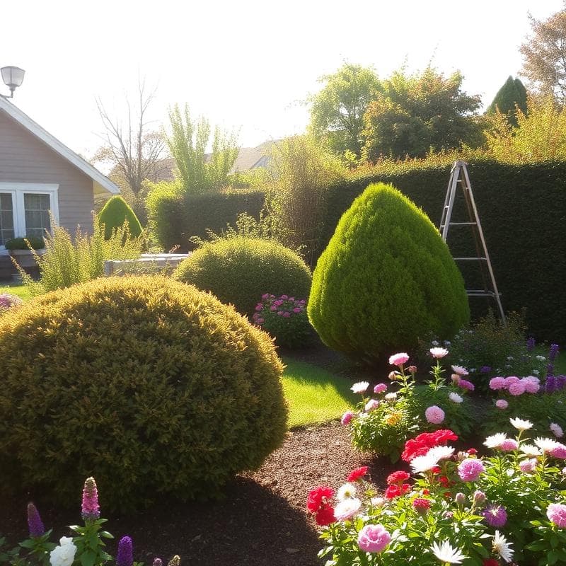 Jardin fleuri entretenu